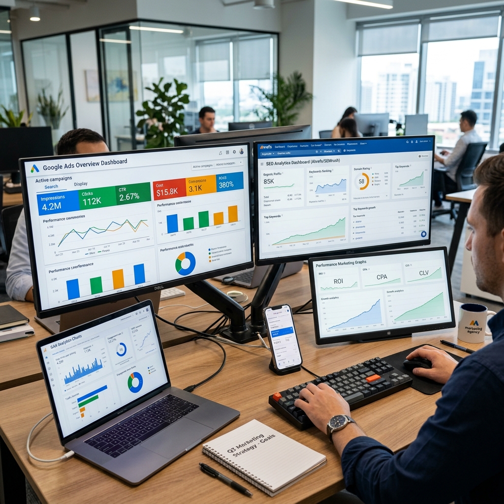 Professional Digital Marketing Workspace